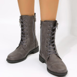 EVE Fashion Short Lace-up Martin Boots TWZX-806