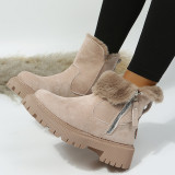 EVE Casual Warm Plush Short Boots TWZX-710