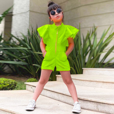 EVE Kids Girls Casual Sleeveless Solid Color Romper GMYF-Y0026