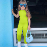 EVE Kids Girls Fashion Sleeveless Solid Color Jumpsuit GMYF-Y6031