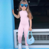 EVE Kids Girls Fashion Sleeveless Solid Color Jumpsuit GMYF-Y6031