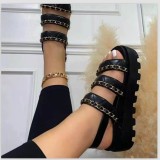 EVE Casual Thick Sole Buckle Strap Sandals TWZX-6626