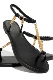 EVE Clip Toe Flat Chain Sandals TWZX-531