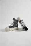 EVE Fashion PU Leather Side Zipper Lace-up High-top Canvas Shoes ZPTX-5310P