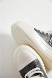 EVE Fashion PU Leather Side Zipper Lace-up High-top Canvas Shoes ZPTX-5310P
