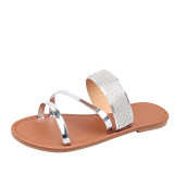 EVE Rhinestone Outdoor Beach Flat Slippers TWZX-962