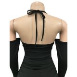 EVE Sexy Tube Tops Tie Up Mini Dress BY-6065