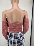 EVE Sexy Off Shoulder Backless Sweater Tops YH-5280