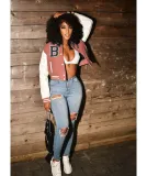 EVE Casual Patchwork Long Sleeve Baseball Jacket WSYF-5958