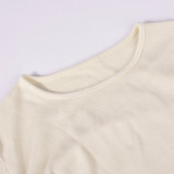 EVE Tassel Chain Splicing Long Sleeve Crop T Shirt GBTF-6894