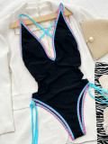 EVE Sexy Bandage Halter Neck One Piece Swimsuit CSYZ-731Q