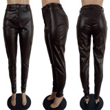 EVE Sexy PU Leather Long Skinny Pants LSL-6403