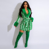 EVE Plus Size Fashion Plush Print Coat NY-2600