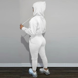 EVE Padded Thick Hooded Sweatshirt Pants Casual Sports Suit XMF-217