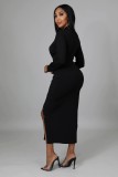EVE Fashion V Neck High Waist Splid Maxi Dress GYLY-9973