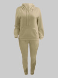 EVE Padded Thick Hooded Sweatshirt Pants Casual Sports Suit MIL-L406