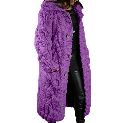 EVE Plus Size Solid Sweater Coat GBLH-216#