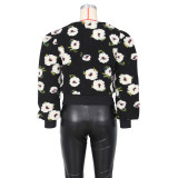 EVE Floral Single-breasted Short Coat ZSD-0562