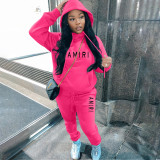 EVE Padded Thick Hooded Sweatshirt Pants Sports Suit XMF-229