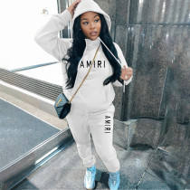 EVE Padded Thick Hooded Sweatshirt Pants Sports Suit XMF-229