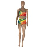EVE Swimsuit Print Tank Top Shorts Two Piece Set NYMF-5082