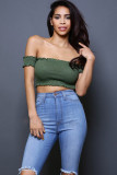 EVE Fashion Sexy Solid Color Crop Tops WY-6313