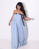 EVE Fashion Tube Top Wide Leg Jumpsuit With Belt ZSD-0573