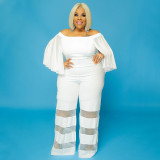 EVE Plus Size Solid Splice Jumpsuits NNWF-7788