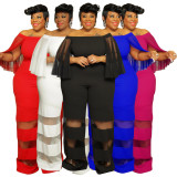 EVE Plus Size Solid Splice Jumpsuits NNWF-7788