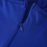 EVE Solid Color Zipper Sling Feather Jumpsuit MZ-0258
