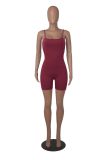 EVE Fashion Solid Color Slim Sling Rompers MZ-2781