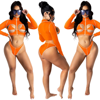 EVE Fashion Sexy Long Sleeve Two Piece Set BY-5063