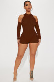 EVE Rib Sexy Solid Rompers ME-8288