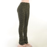 EVE Fashion Knitted Striped Slim Casual Pants FL-22342