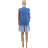 EVE Casual Splice Print Sleeveless Dress CQ-202