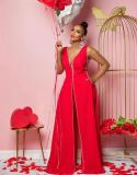EVE Fashion Solid Color Sleeveless Jumpsuit MOF-8917