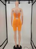 EVE Fashion Chest Wrap Solid Back Hollow Rompers WPF-8855