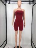 EVE Fashion Chest Wrap Solid Back Hollow Rompers WPF-8855