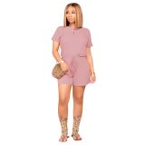 EVE Solid Short Sleeve Rompers PIN-8738