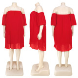 EVE Plus Size Fashion Chiffon Midi Dress ASL-7088