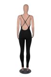 EVE Solid Color Backless Jumpsuits MZ-0279