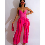 EVE Solid Sling Tassel Pants Two Piece Set ZDF-31275