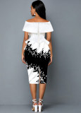EVE Sexy Fashion Print Midi Dress SMR-10710_1