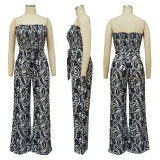 EVE Sexy Printed Wide Leg Jumpsuit YF-10419