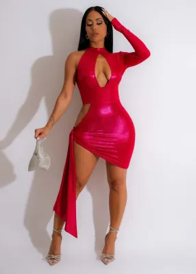 EVE Sexy Single Shoulder Long Sleeve Irregular Mini Dress GWDS-230405