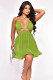 EVE Sexy Strapless Pleated Ruffle Mini Dress YD-8695