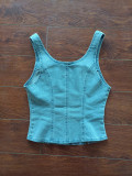 EVE Flared Sleeve Vest And Shirt Dress 2 Piece Set MEM-88474