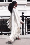 EVE Casual Solid Color Tassel Loose Maxi Dress JCF-7089