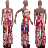 EVE Sexy Fashion Printed Flared Jumpsuit XYKF-9207