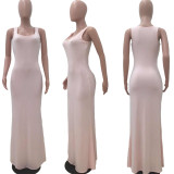 EVE Solid Sleeveless Maxi Dress XYKF-9200